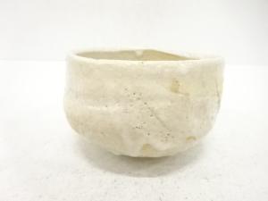 作家物　白釉　茶碗(保護箱付)